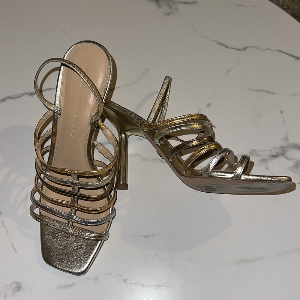Veronica Beard Multi Metallic Slingback Heels. - image 2